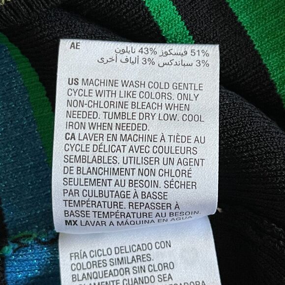 INC Pullover Knit Sweater Women Size 2X‎ Multicolor Striped Stretch Short Sleeve - Picture 8 of 10